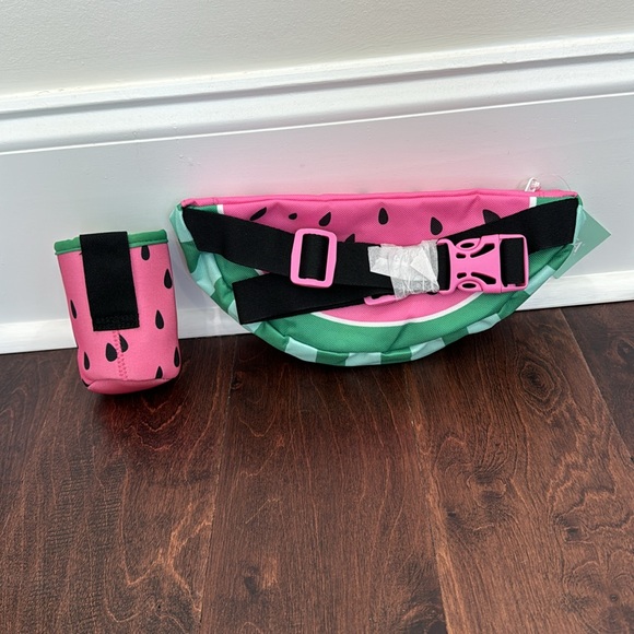 NEW Watermelon Fanny Pack w/ Coozy Detachable Drink Holder Coozie Purse Bag - Picture 6 of 7
